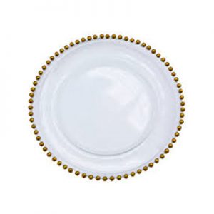 Gold beaded charger 300x300 - Gold beaded Charger Plate