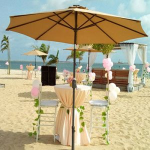 brown parasol 300x300 - Gold Executive VIP cocktail table