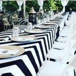 striped black and white 150x150 - Black and White Stripped table covers