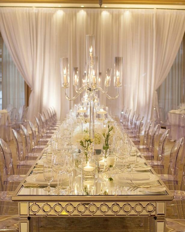 46364931 383238359110980 5843368821840571136 n - Ghost chairs beautifully paired with crystal gold tables. Luxury look for less. ...