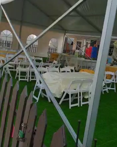 52390949 2313455578930384 3474471509372117524 n - This simple but lovely setup was done using a Marquee, White garden chairs, tabl...