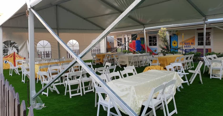 53258225 358022925062095 7618080385173227726 n - This simple but lovely setup was done using our 10x 30mini Marquee, White garden...