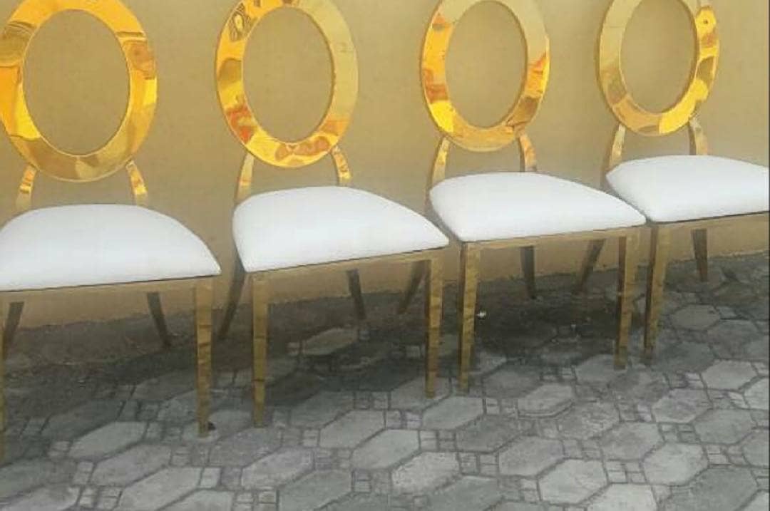 54513753 134128601047881 3329175321468457171 n - We are in love with these gold Oz chairs . Luxury at its peak. They give a feel ...