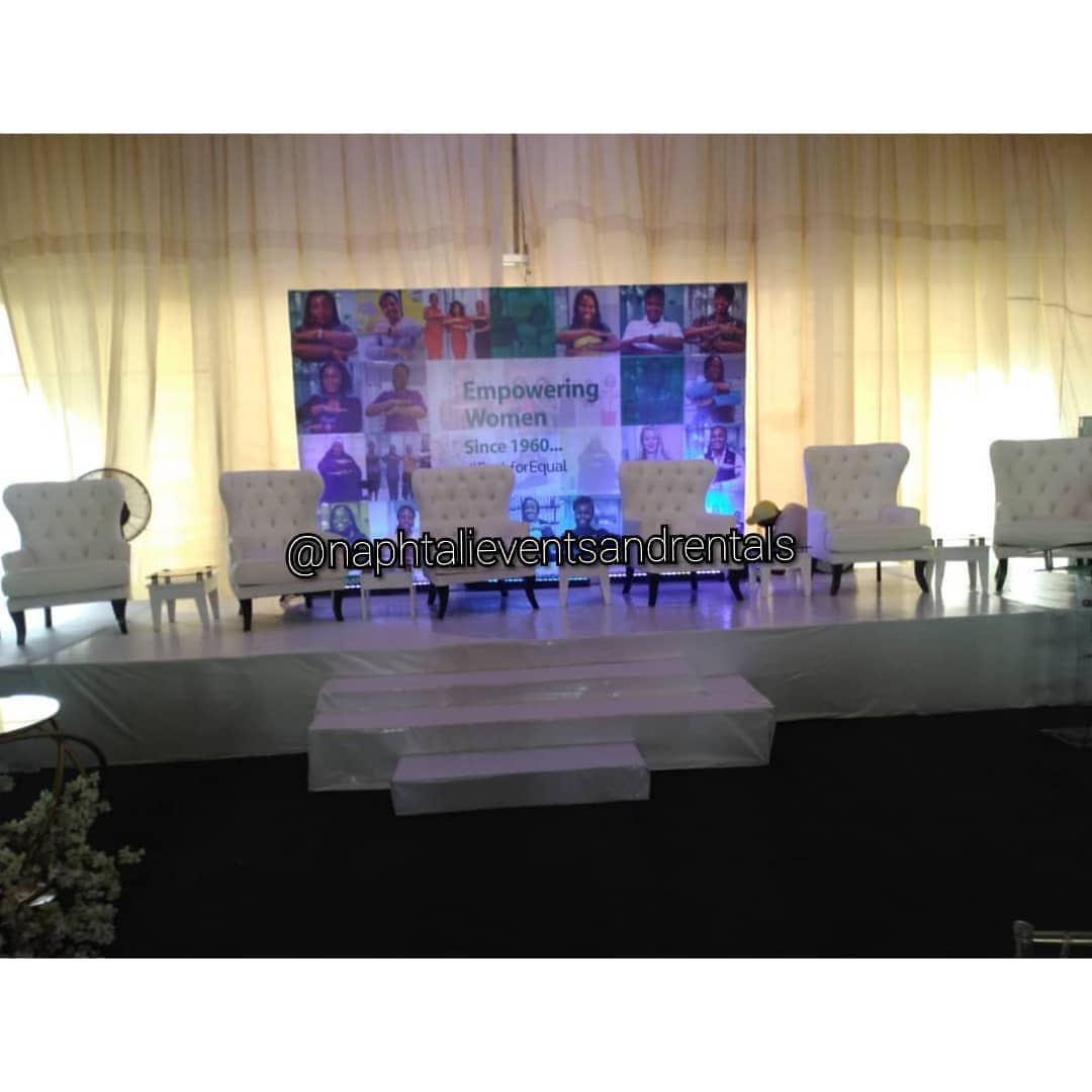 96126937 607313513209285 6722984326702754705 n - Stage setup and backdrop by @naphtalieventsandrentals 
We are throwing it back to a client setup for...