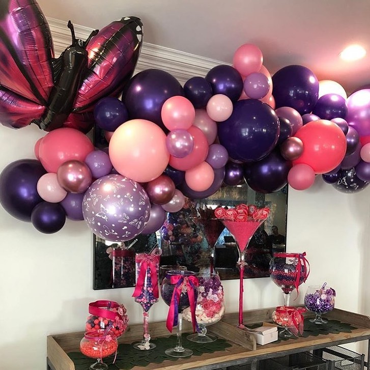 107331361 152811773072429 2760679197633273549 n - Purple and pink is always beautiful . We can always help recreate this at your next intimate event ....