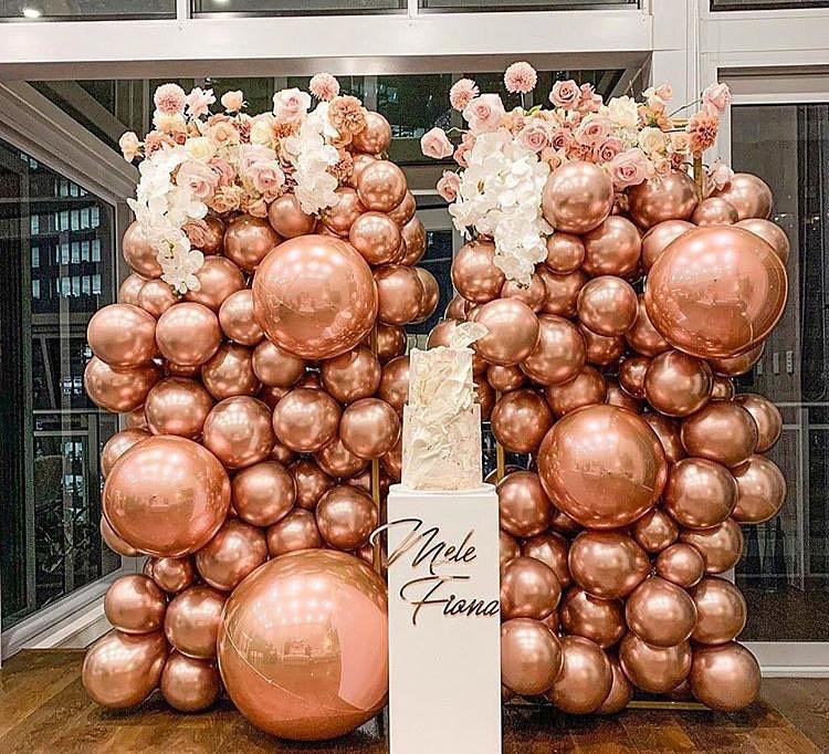 110055173 337241747674462 1899537329344771924 n - A rose gold balloon decor is always a beautiful sight to behold wouldn’t you want this at your next ...