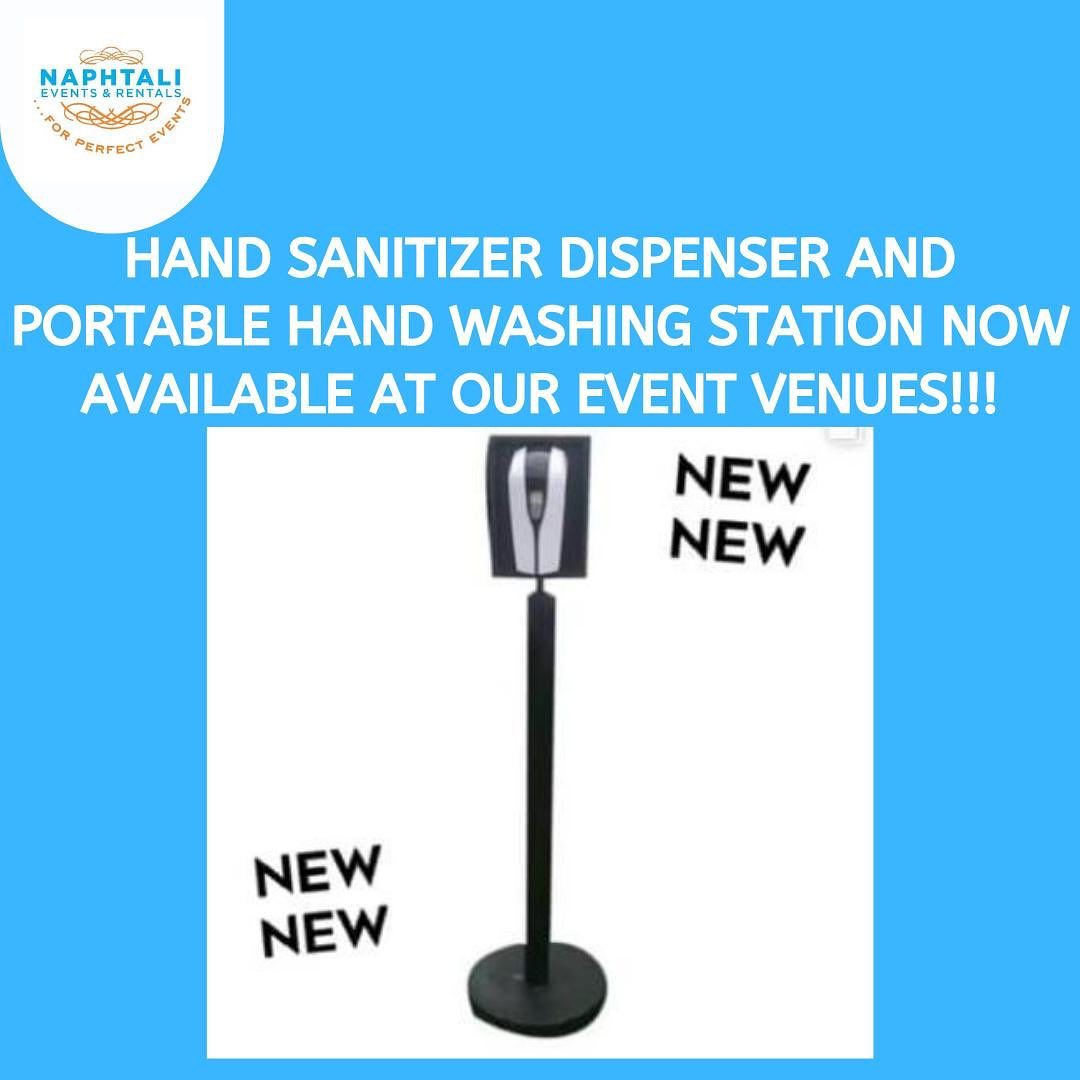 117753085 195468428631049 1862426257811282882 n - Hand sanitizer dispensers and portable washing stations are now available at our event venues. We ta...
