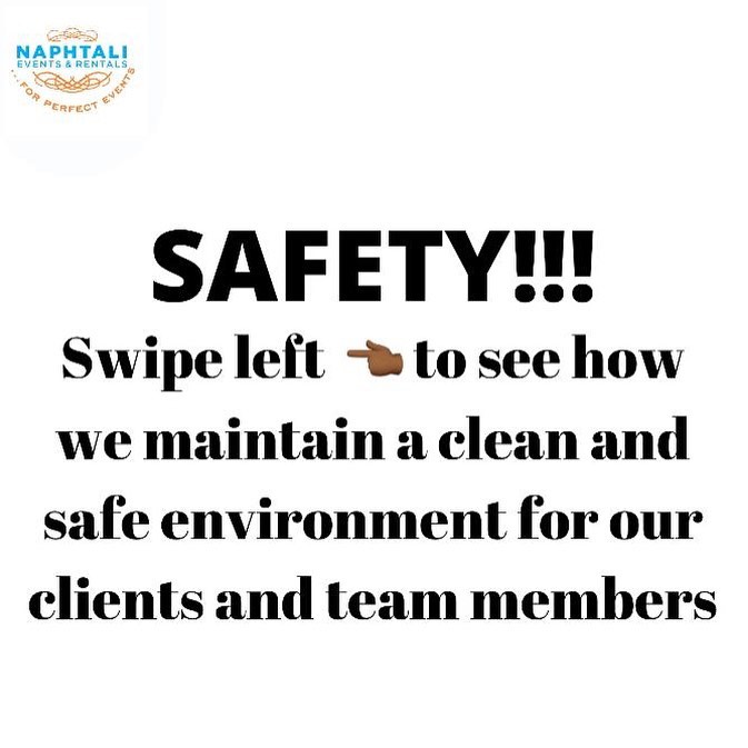 118077083 157197452687907 7993236889917667834 n - @naphtalieventsandrentals we always maintain a clean environment for our clients. Safety is never an...