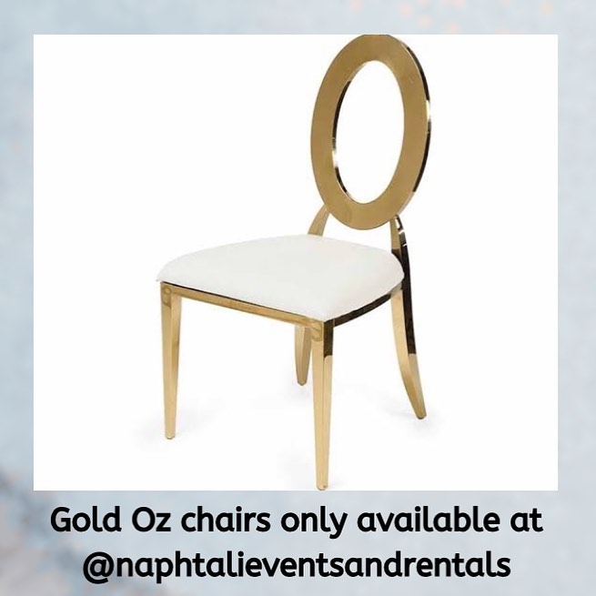 129090852 4030852970266468 3675382991211219507 n - Get our luxury gold Oz chairs only available @naphtalieventsandrentals  . It’s the perfect chair for...