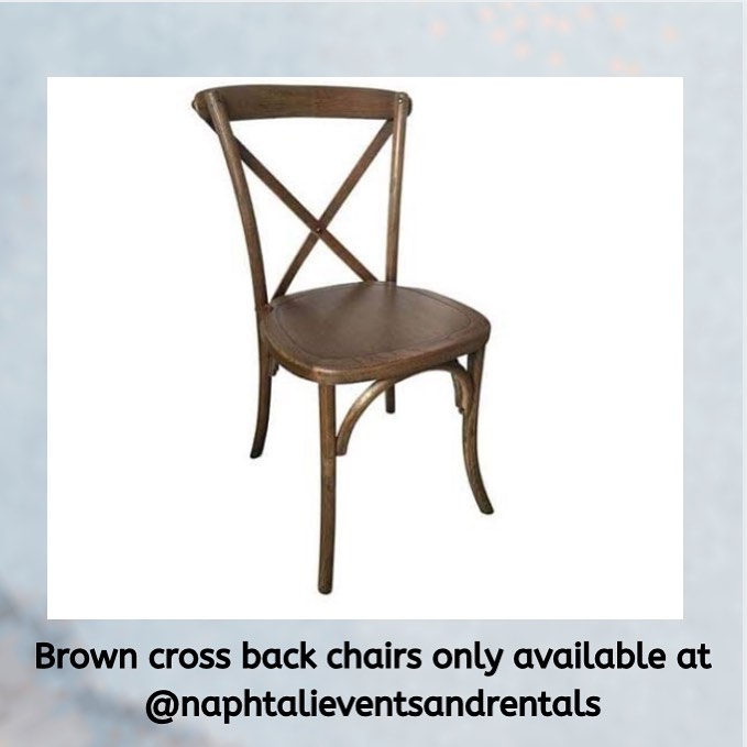 130892202 129187422207701 7344041121349442398 n - Our brown cross back chairs are a perfect complement to your decor setup.

They’re also available at...