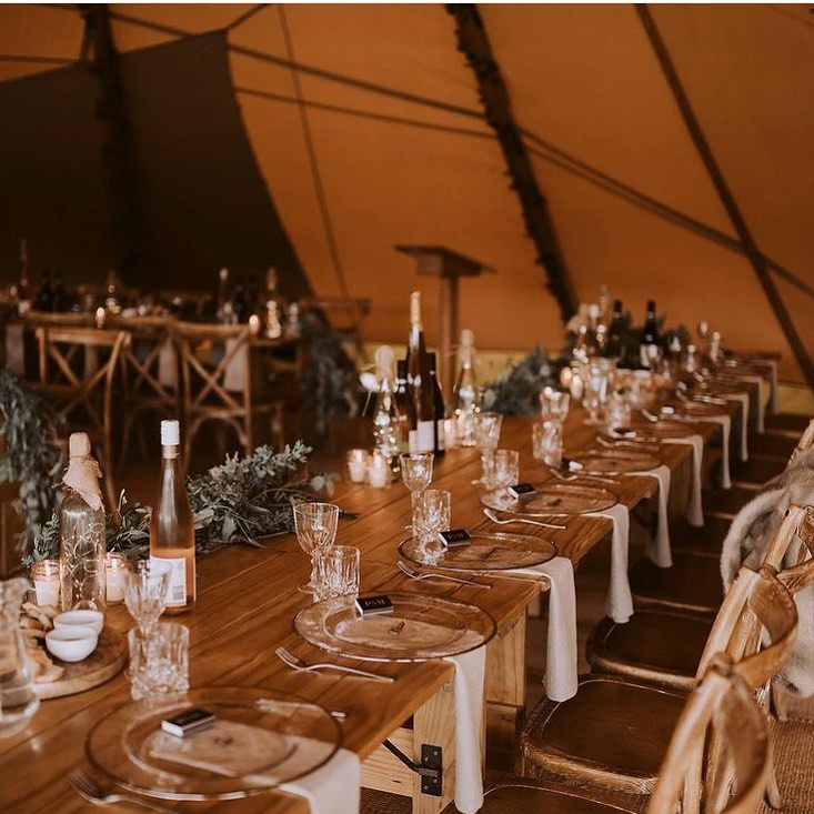 142644400 3678462248914935 8355340501689209635 n - We absolutely love this decor inspiration with the long brown tables and brown cross back chairs !!!...