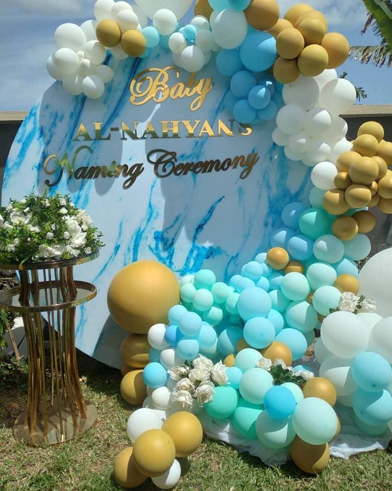 208333822 4225004194261620 2715954826586890174 n - Baby naming ceremony decor looking fabulous and attractive!! 

The balloons and floral design repres...