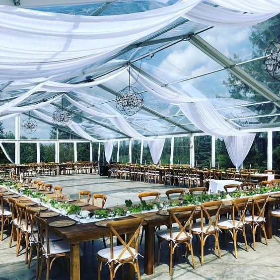 223493210 338581637755862 4251304318981153592 n - The clear-top tent allows your guests to still feel like they are out in the open as you can see the...