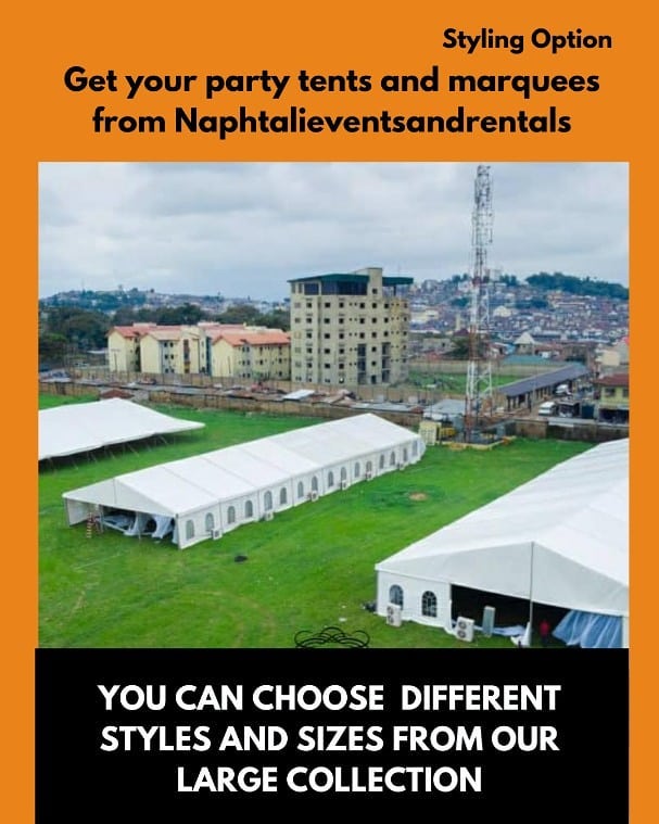 240832534 571116194027441 4001994798191582864 n - @naphtalieventsandrentals is your number one supplier for different sizes of marquees and tents.

Se...