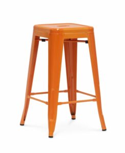 orange tolix stool 244x300 - Orange Tolix Stool
