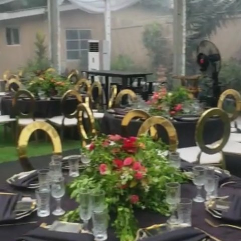 247681889 461847658534148 7707584276382473129 n - Everyone had a space to chill here!
Stunning black and gold color play for this birthday setup by @n...