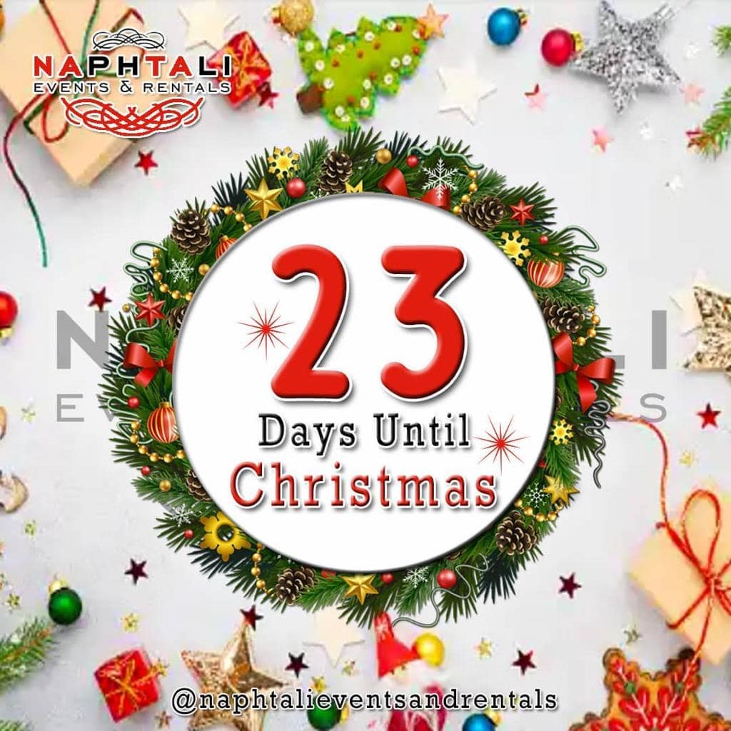 23 Days To Go. 
Join us as we count down to Christmas day. 

Christmas, the season of love, laughter…