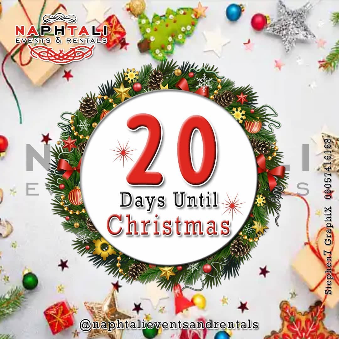 264832626 624023728922981 1735439257581723810 n - 20 Days To Go. 
Join us as we count down to Christmas day. 

Christmas, the season of love, laughter...