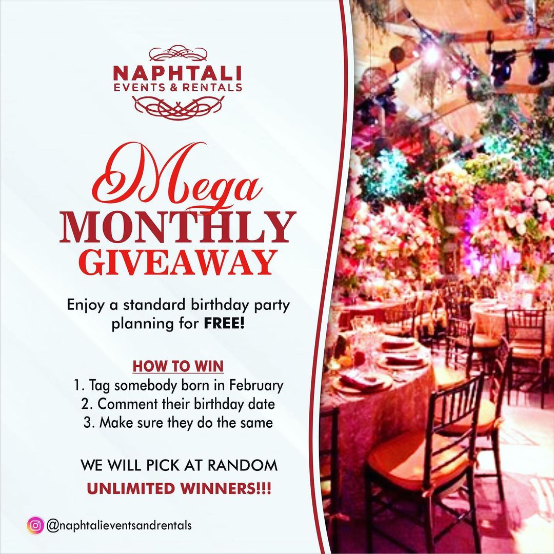 272794956 354395029577458 5587931419487483276 n - GIVEAWAY  TIME  GUYS

Enjoy FREE planning for your birthday party in the month of February 

HOW TO ...