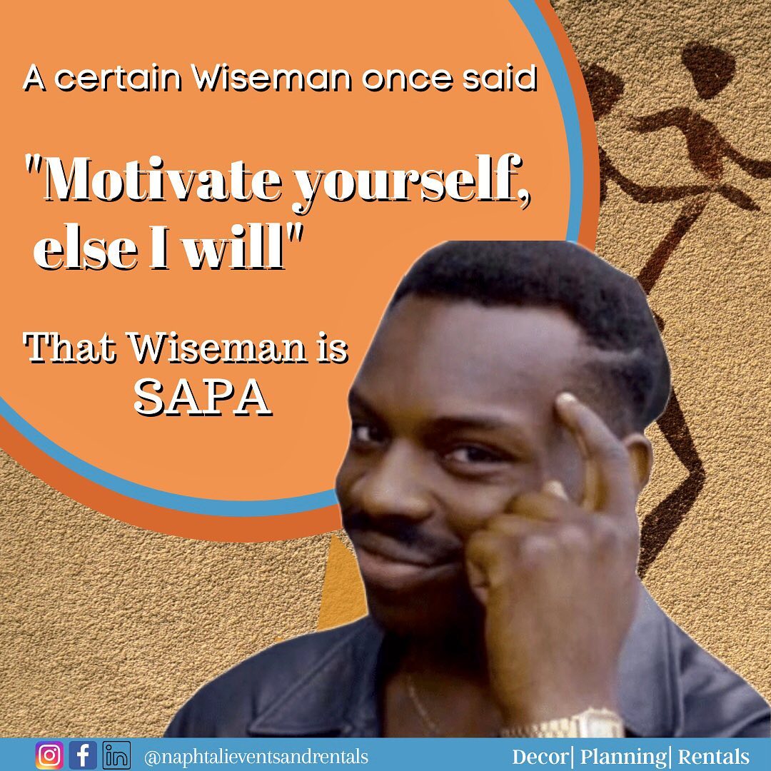 Monday Motivation: do not let Mr Sapa motivate you. A word is enough. 

⁣
.⁣
.⁣
.⁣
.⁣
.       ⁣
    …