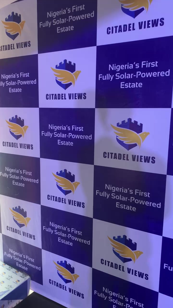 Set up of marquee tent for the Handover Ceremony of Nigeria’s First Fully Solar Power Estate: Citade…