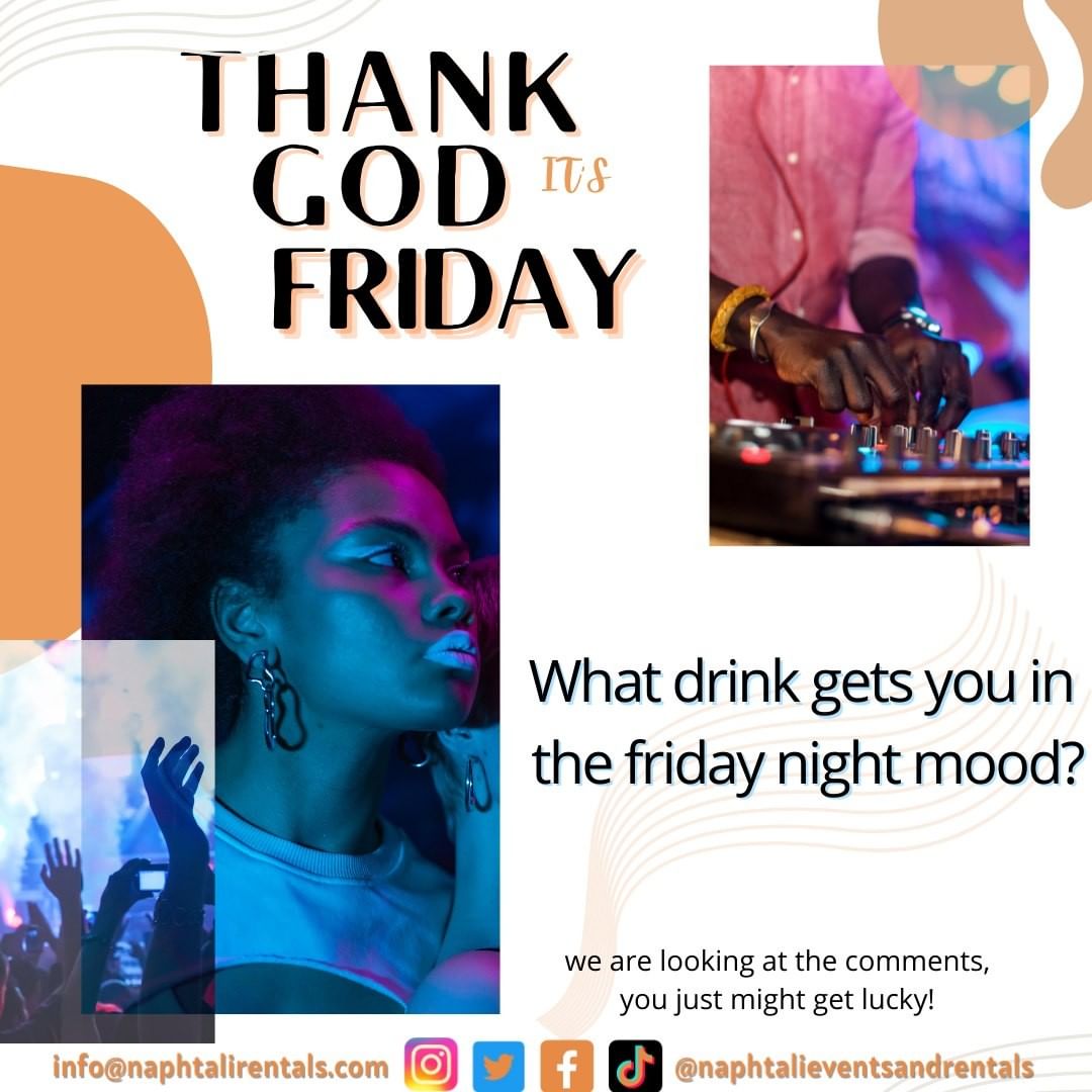 What drink gets you in that FRIDAY NIGHT mood?

Drop a comment bellow. We are watching, you just mig…