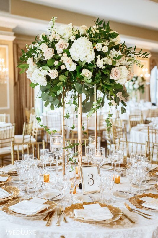 A Modern Gold White and Green Wedding At Oheka Castle