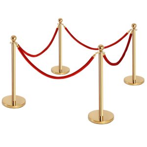 Costway 4Pcs Stanchion Posts Queue Pole Retractable 2 Velvet Ropes Crowd Control Barrier 300x300 - 5 Ways to Avoid Stress While Planning an Event